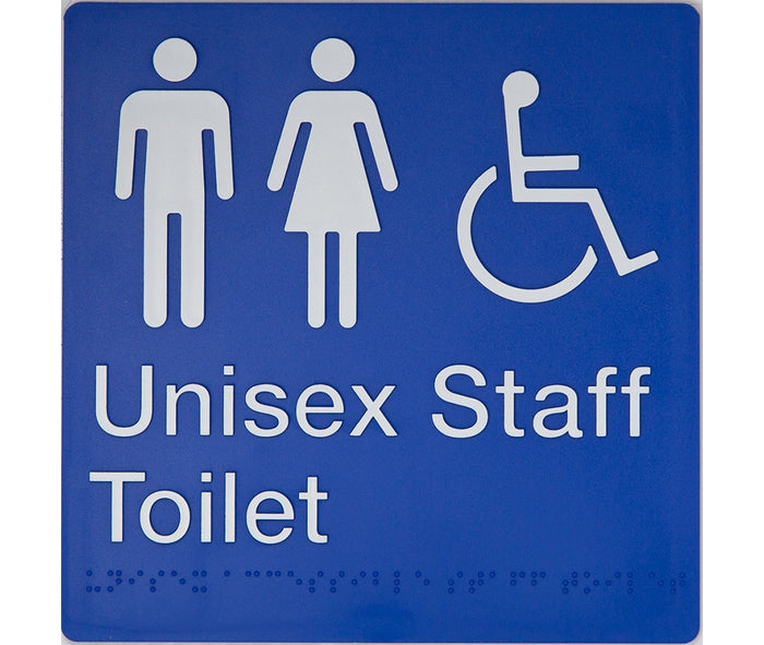 BEST BUY Unisex Accessible Staff Toilet Amenity Sign Braille