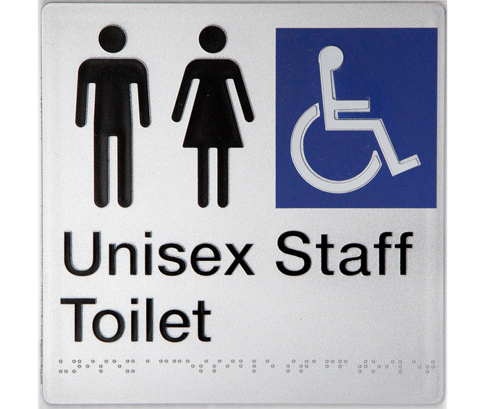 BEST BUY Unisex Accessible Staff Toilet Amenity Sign Braille