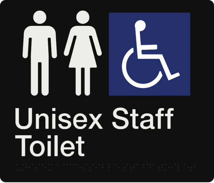BEST BUY Unisex Accessible Staff Toilet Amenity Sign Braille