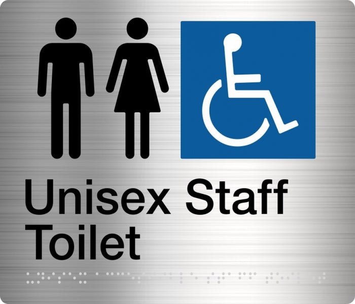 BEST BUY Unisex Accessible Staff Toilet Amenity Sign Braille