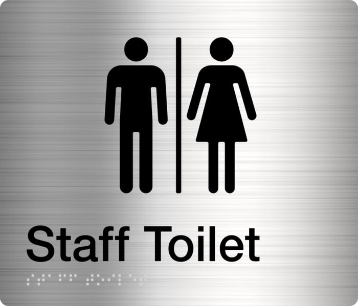 BEST BUY Unisex Staff Toilet Amenity Sign Braille