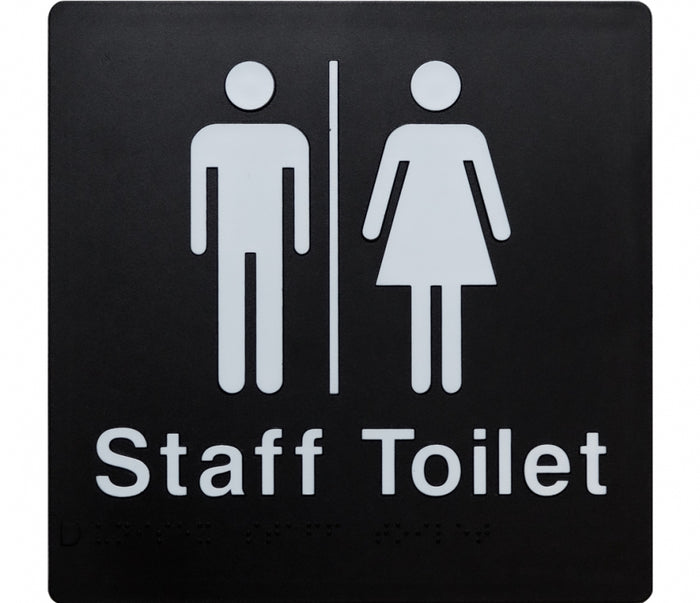 BEST BUY Unisex Staff Toilet Amenity Sign Braille