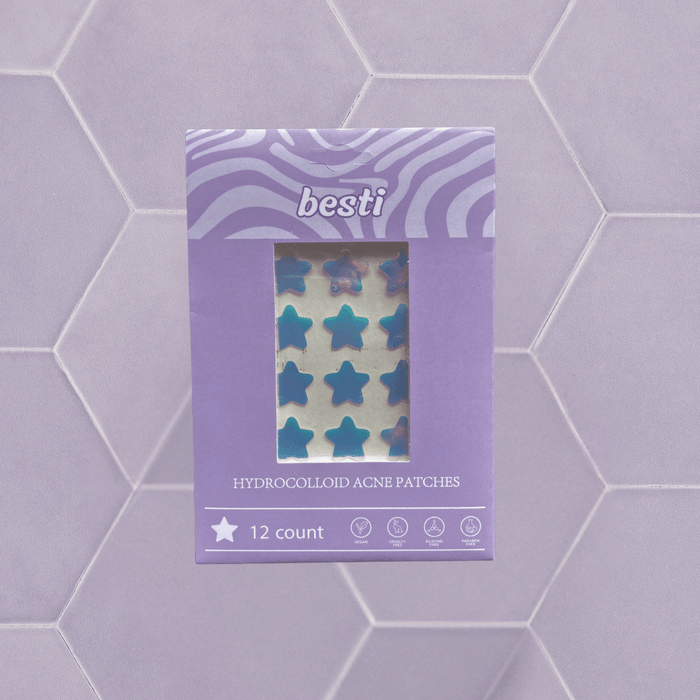 Besti Co. - Besti Pimple Patches  | 12 Count | 100% Hydrocolloid | Paraben-Free | Silicone-Free