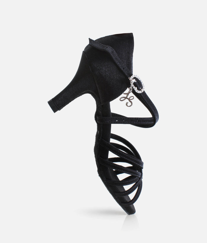 CHA CHA Satin Sandal for Latin Dance, 3" Heel & Hybrid Sole - BL304
