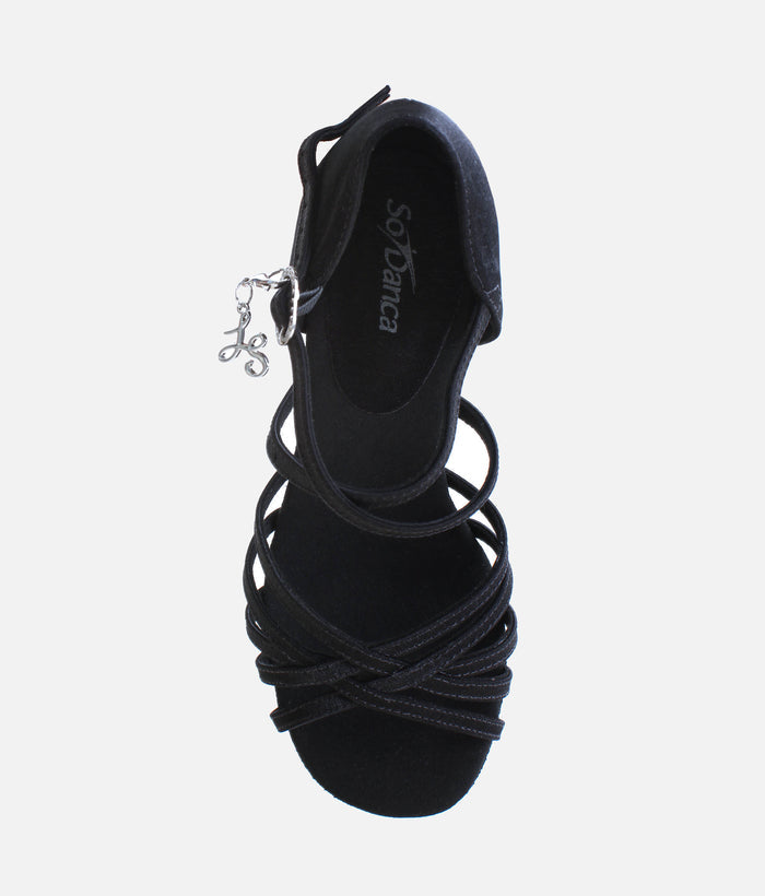 CHA CHA Satin Sandal for Latin Dance, 3" Heel & Hybrid Sole - BL304