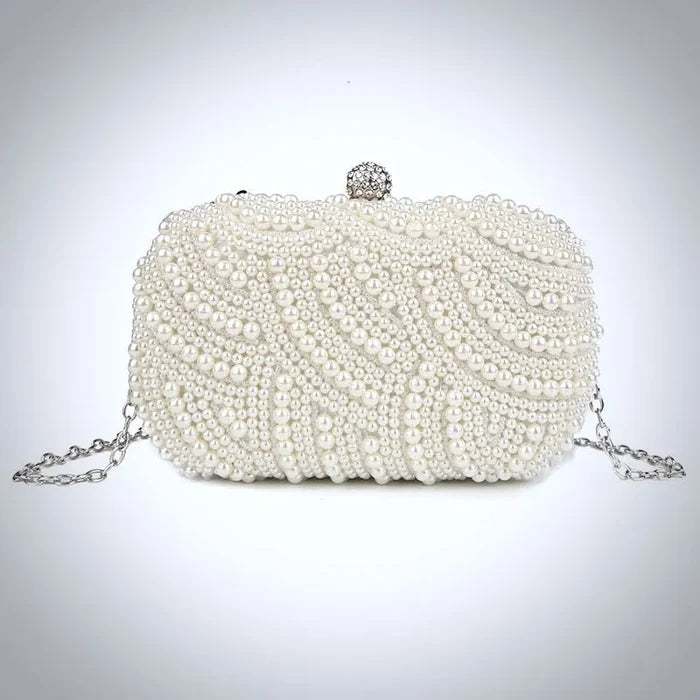 Wedding Handbags - Ivory Pearl Bridal Handbag Clutch