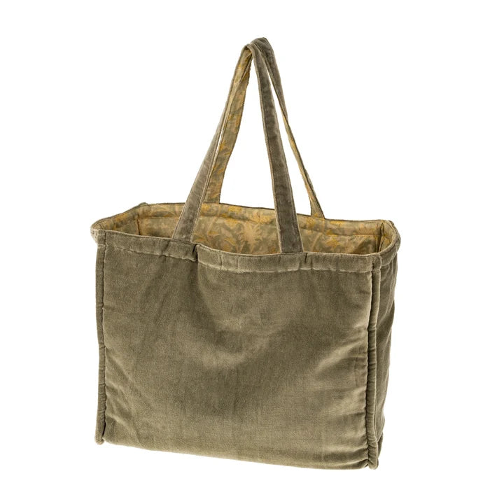 Block Print Velvet Reversible Tote | Three Colours - Magnolia Lane co. Home + Garden + Gift
