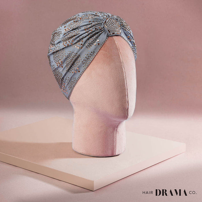 Blue Turban - Golden Crystals