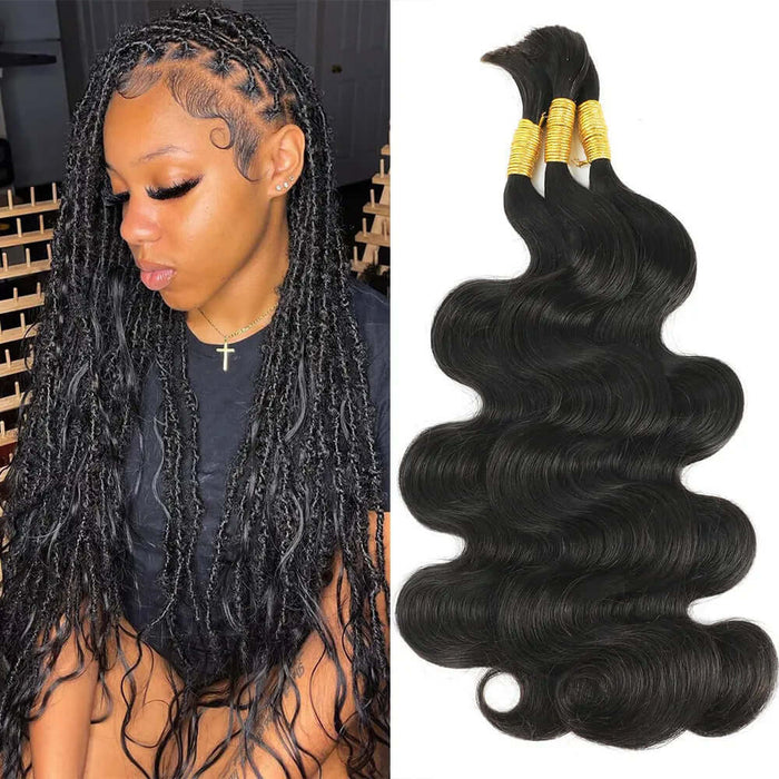 qvr black body wave human hair bulk hair for women