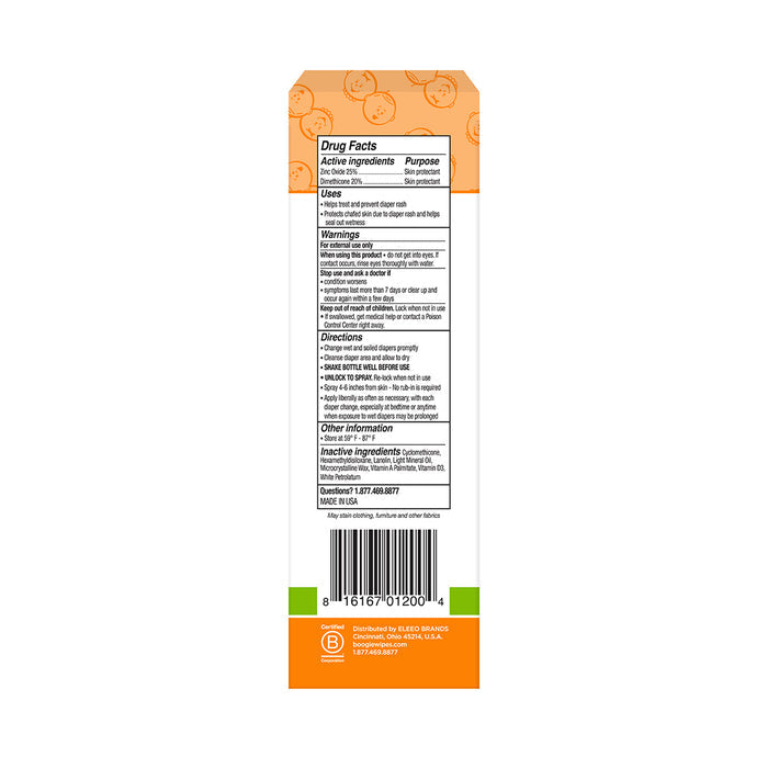 Boogie® No-Rub Diaper Rash Spray (Case of 12 - 4/3)