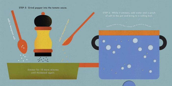Book - Spaghetti: An Interactive Recipe Book - Spread 4