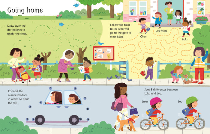 Book - Wipe Clean Starting School Activities - Spread 2
