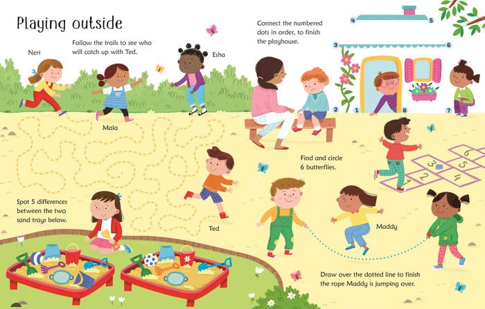 Book - Wipe Clean Starting School Activities - Spread 3