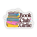 Book Club Girlie Stacked Books Sticker