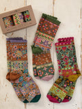 Boho Sock Set, Set of 2 - Neutral Floral-view 1