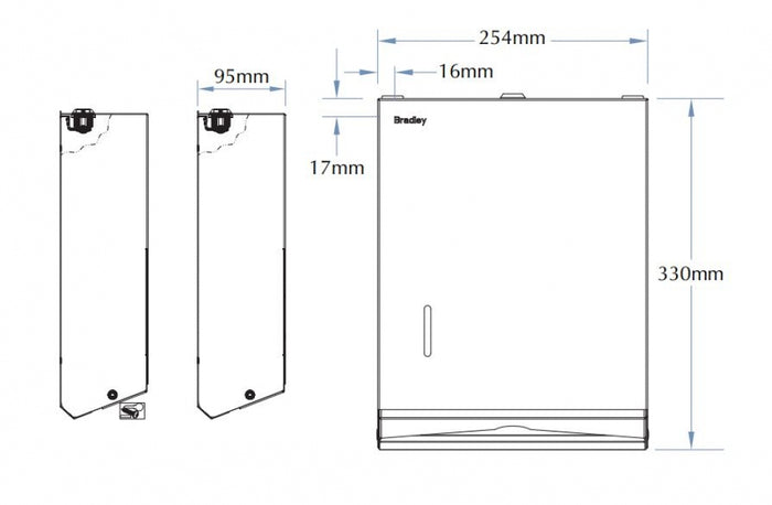 Bradley Contemporary 256-15JE Paper Towel Dispenser
