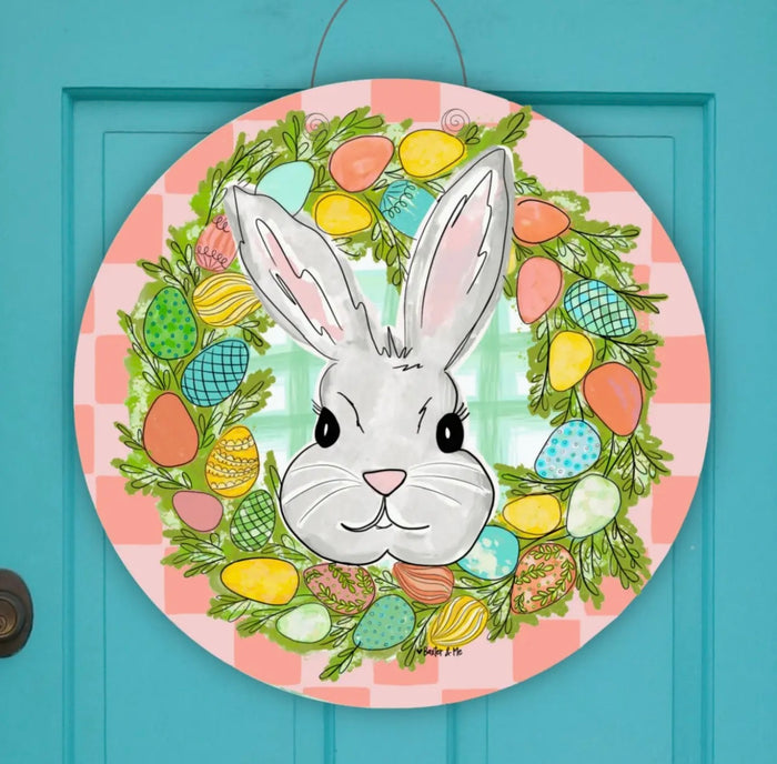 Bunny Egg Wreath Door Hanger