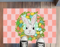 Bunny Egg Wreath Rug Floormat