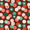 Burgundy- Peppermint Whirl- Merry & Mod Fat Quarter