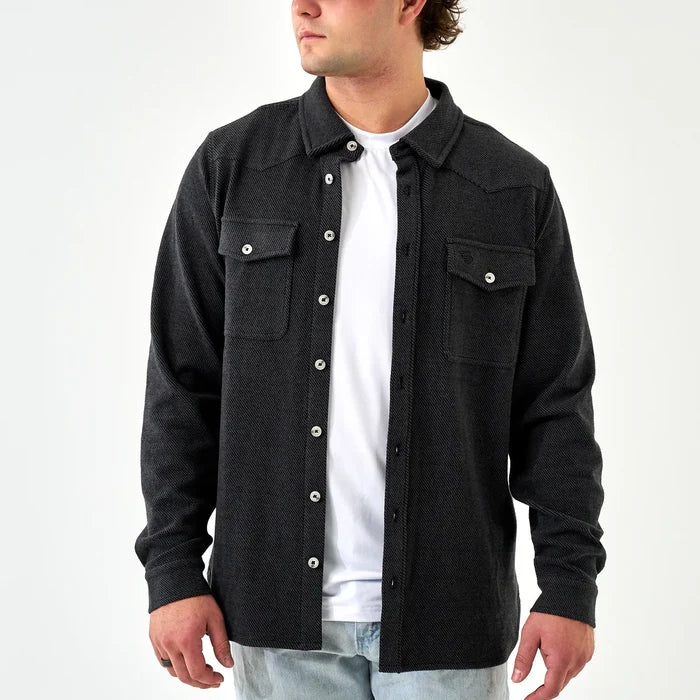 Burlebo Long Sleeve Austin Shirt - Heather Black
