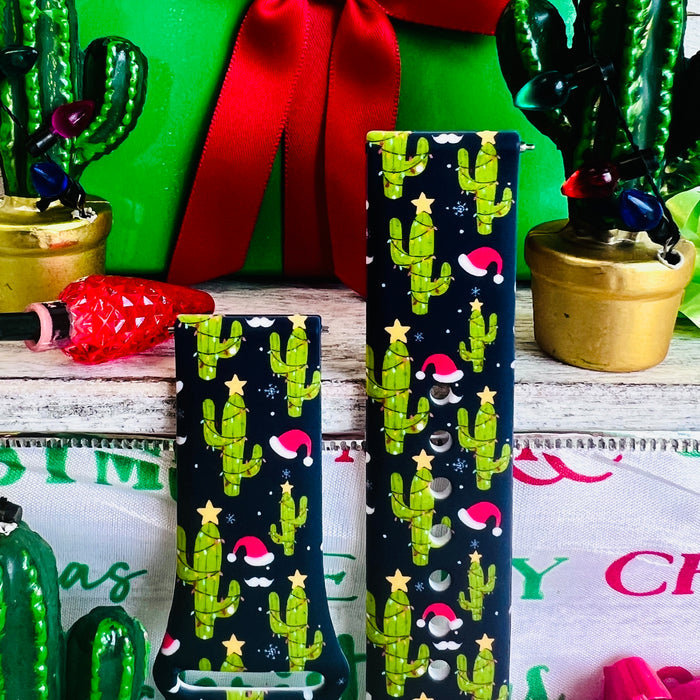 Cactus Christmas Print Silicone Band For Samsung Watch
