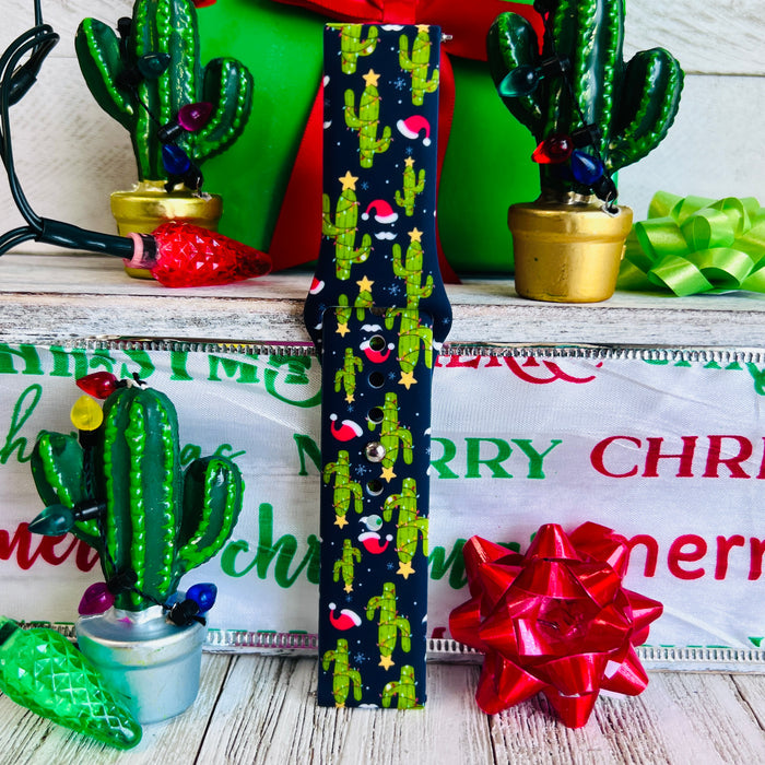 Cactus Christmas Print Silicone Band For Samsung Watch