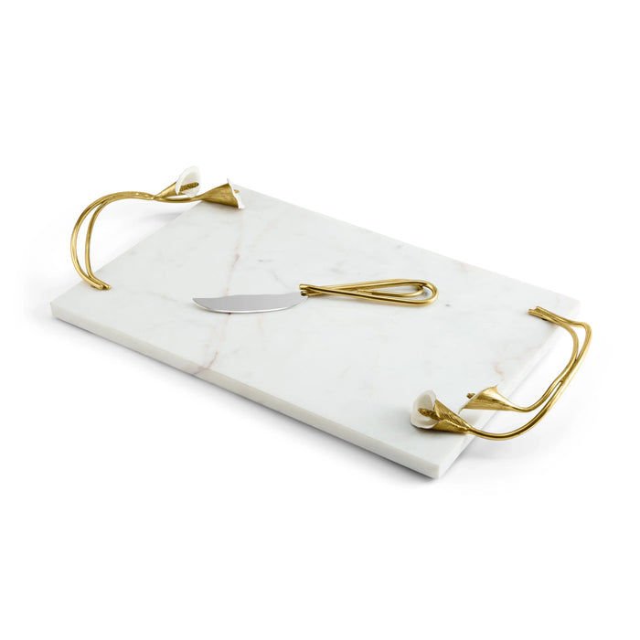 Michael Aram Calla Lily Cheese Board w/ Knife