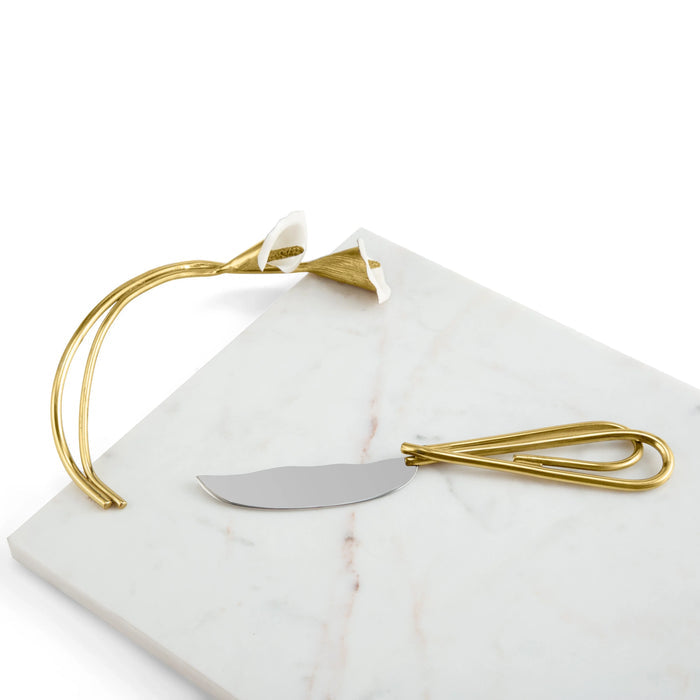 Michael Aram Calla Lily Cheese Board w/ Knife