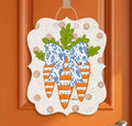 Carrot Patch Trio with Bow Door Hanger