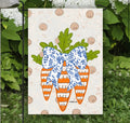 Carrot Patch Trio with Bow Garden Flag