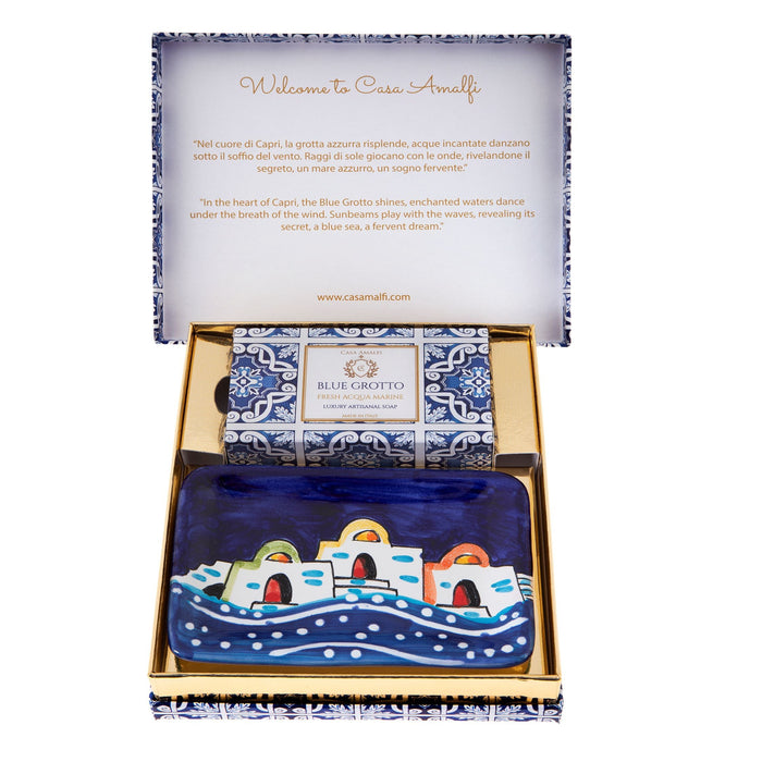 Casa Amalfi Blue Grotto Maiolica Single Gift Set