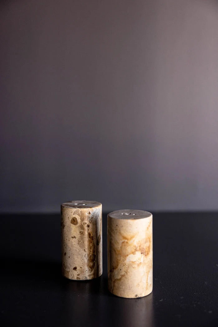 Chocolate Marble Salt & Pepper Shakers - Magnolia Lane co. Home + Garden + Gift