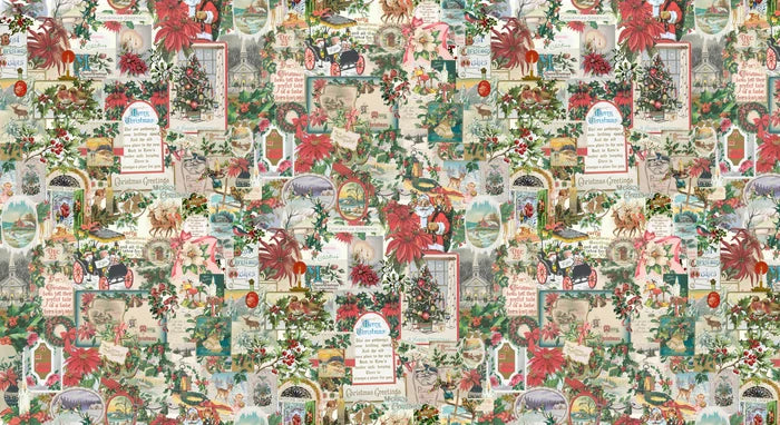 Christmas Collage- Candlelight Christmas- Fat Quarter
