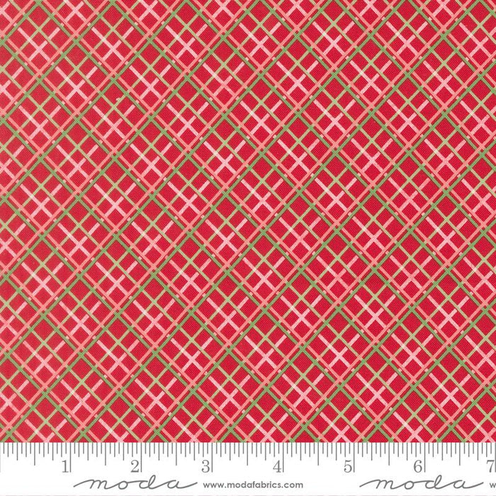 Christmas Red- Christmas Plaids- Merrily on High- Fat Quarter