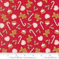 Christmas Red- Gingerbread- Merrily on High- Fat Quarter