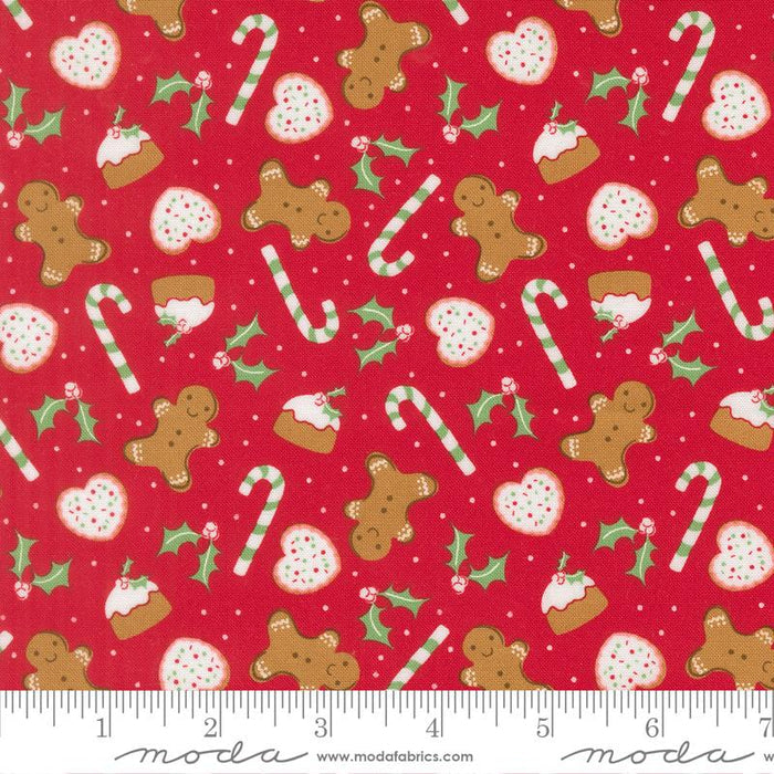 Christmas Red- Gingerbread- Merrily on High- Fat Quarter
