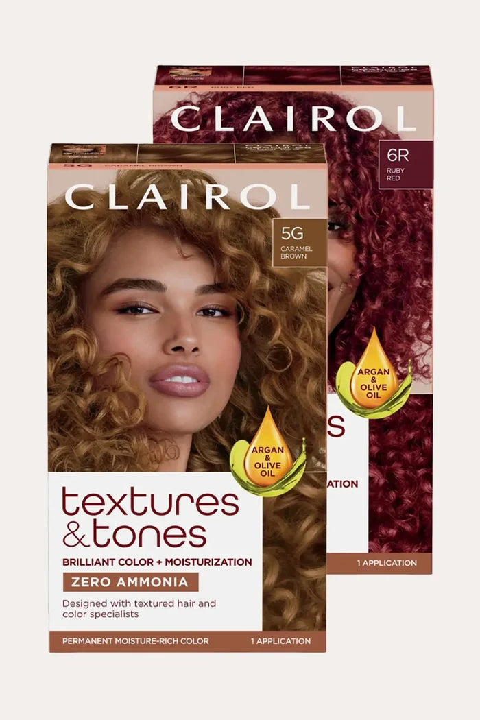 CLAIROL TEXTURES & TONES PERMANENT HAIR COLOR DYE KIT CLAIROL