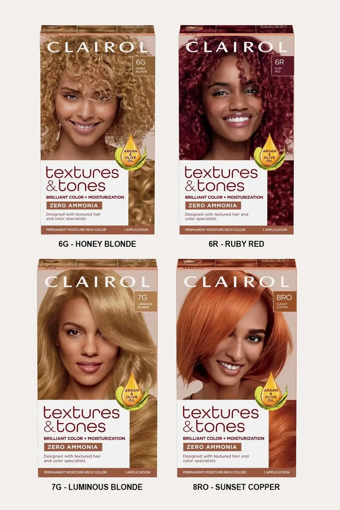 CLAIROL TEXTURES & TONES PERMANENT HAIR COLOR DYE KIT CLAIROL