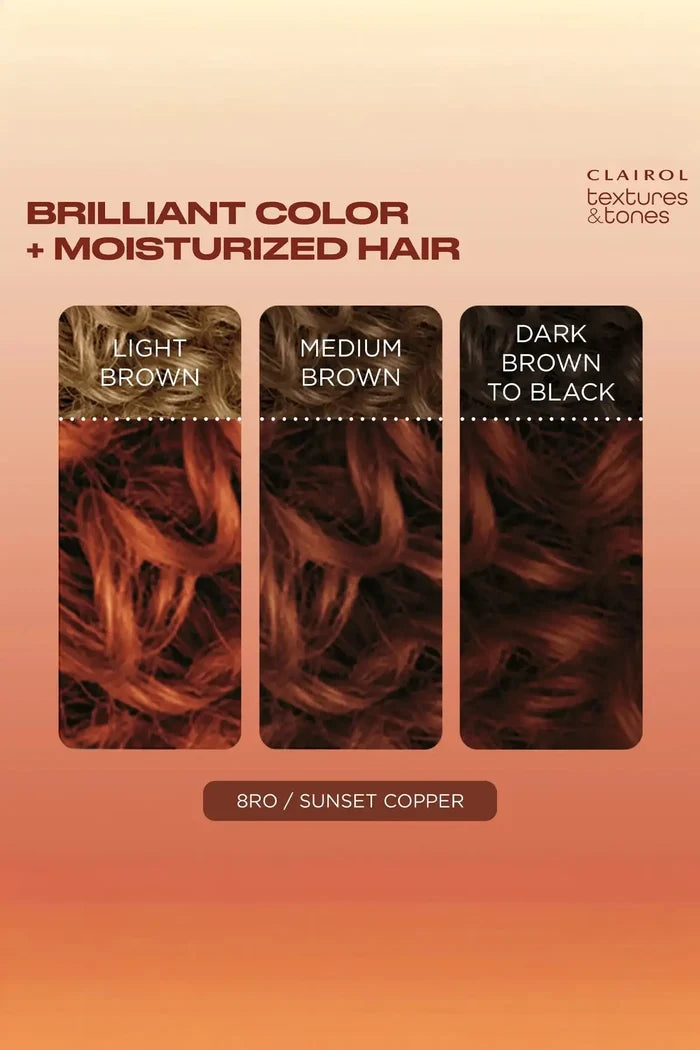 CLAIROL TEXTURES & TONES PERMANENT HAIR COLOR DYE KIT CLAIROL