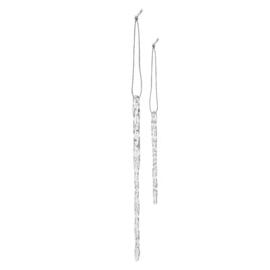 Clear Glass Icicles set of 24