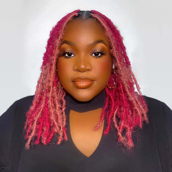 trendy pink ombre afro bulk human hair