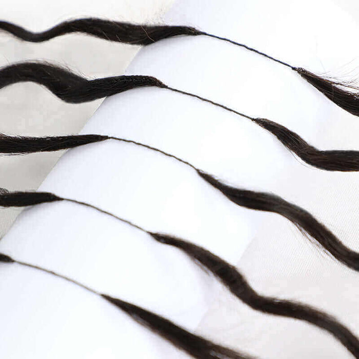 water wave black color human crochet hair