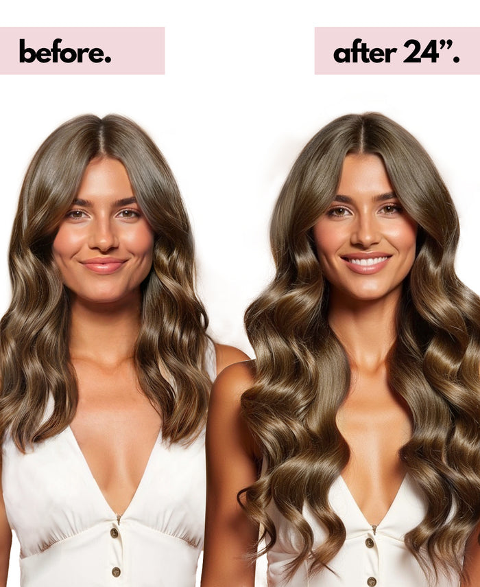 clip-in hair extensions ash brown.