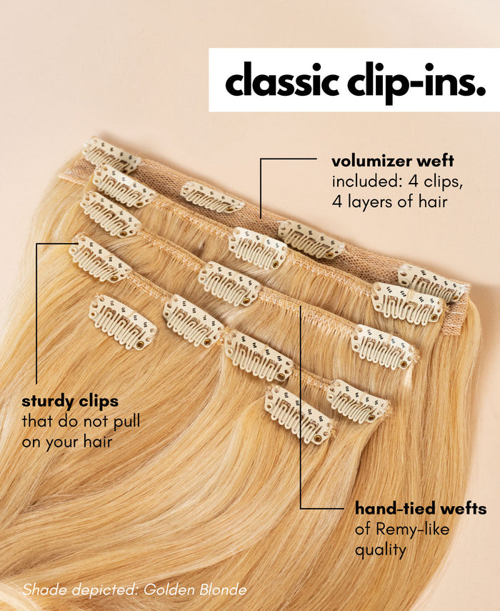 clip-in hair extensions ash brown.