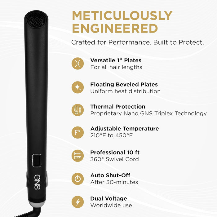 COCCO GNS 1" FLAT IRON V3 # C1GNSV3 - Palms Fashion Inc.