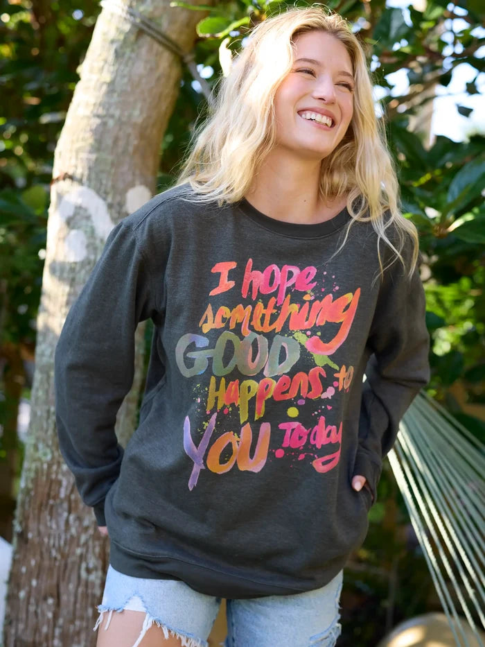 Comfy Pocket Sweatshirt - Hope Something Good Happens-view 4