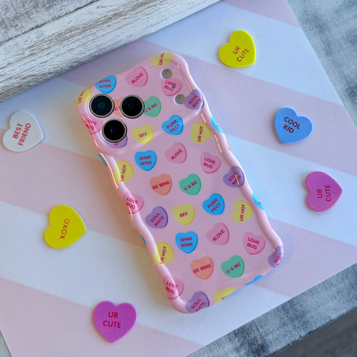Conversation Hearts Wavy Luxe MagSafe Case for iPhone