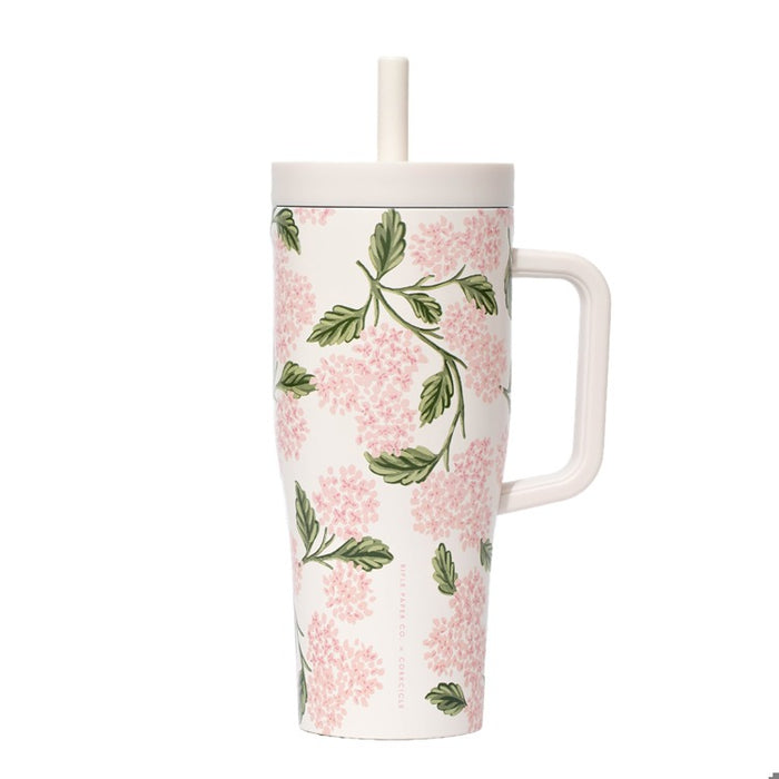Corkcicle Rifle Paper Co. Leakproof 22oz Cruiser/ Pink Hydrangea
