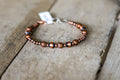 Corrugated Copper Pearl Bracelet