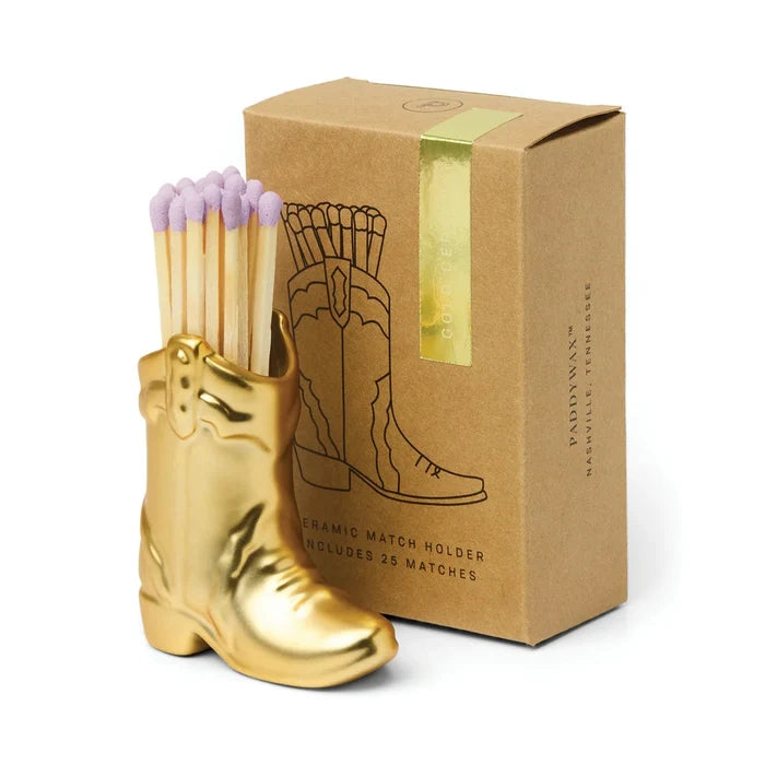 Cowboy Boot Match Holder - Gold Metallic (Copy)